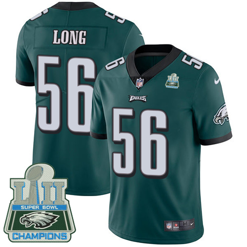 Nike Eagles #56 Chris Long Midnight Green Team Color Super Bowl LII Champions Men's Stitched NFL Vapor Untouchable Limited Jersey - Click Image to Close